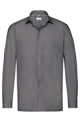 GREIFF Langarmhemd Greiff Corporate Hemd PREMIUM Herren OEKO TEX Regular Grau