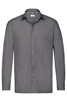 GREIFF Langarmhemd Greiff Corporate Hemd PREMIUM Herren OEKO TEX Regular Grau