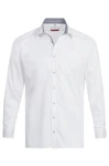 GREIFF Langarmhemd Corporate Hemd PREMIUM Herren OEKO TEX Regular Weiß/Blau