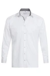 GREIFF Langarmhemd Corporate Hemd PREMIUM Herren OEKO TEX Slim Wei/ Grau
