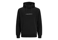 Jack & Jones Kapuzensweatshirt JJTree Sweat Hood Schwarz/Grau/Rot/Gelb