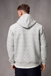Next Kapuzensweatshirt Premium Hoodie mit Struktur Grau/Hellgrau/Silber