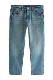 Straight-Jeans Authentic Straight Fit Stretchjeans, Vintage-Look (1-tlg)