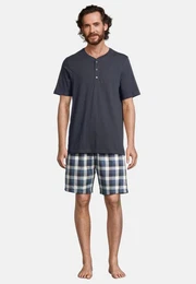 Pyjama Night & Home (Set, 2 tlg) Schlafanzug - Baumwolle - Atmungsaktiv - Hose mit seitlichen Taschen