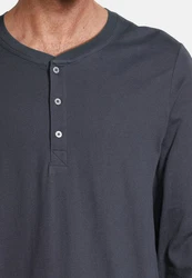Schiesser Pyjama Night & Home Set Dunkelblau/Blau/Grau