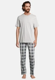 Pyjama Night & Home (Set, 2 tlg) Schlafanzug - Baumwolle - Atmungsaktiv - Hose mit seitlichen Taschen