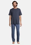 Schiesser Pyjama Night & Home Dunkelblau/Grau/Blau