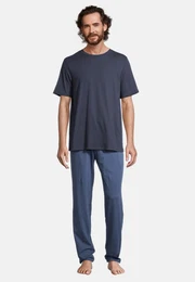 Pyjama Night & Home (Set, 2 tlg) Schlafanzug - Baumwolle - Atmungsaktiv - Hose mit seitlichen Taschen