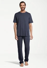 Pyjama Night & Home (Set, 2 tlg) Schlafanzug - Baumwolle - Atmungsaktiv - Hose mit seitlichen Taschen