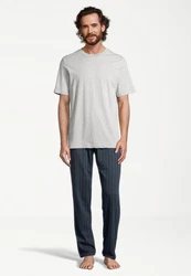 Schiesser Pyjama Night & Home Grau/Hellgrau