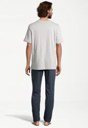 Schiesser Pyjama Night & Home Grau/Hellgrau