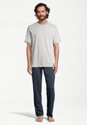 Schiesser Pyjama Night & Home Grau/Hellgrau