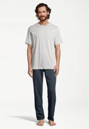 Pyjama Night & Home (Set, 2 tlg) Schlafanzug - Baumwolle - Atmungsaktiv - Hose mit seitlichen Taschen