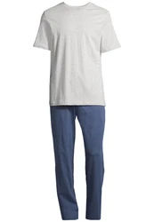 Schiesser Pyjama Night & Home Grau/Hellgrau