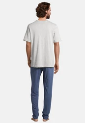 Schiesser Pyjama Night & Home Grau/Hellgrau