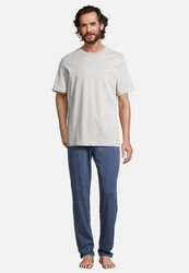 Schiesser Pyjama Night & Home Grau/Hellgrau