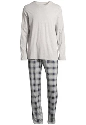 Schiesser Pyjama Night & Home Grau/Khaki