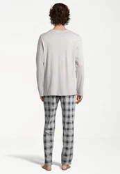Schiesser Pyjama Night & Home Grau/Khaki