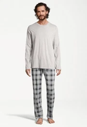 Pyjama Night & Home (Set, 2 tlg) Schlafanzug - Baumwolle - Atmungsaktiv - Hose mit seitlichen Taschen