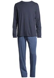 Schiesser Pyjama Night & Home Dunkelblau/Blau/Grau