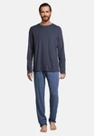 Schiesser Pyjama Night & Home Dunkelblau/Blau/Grau