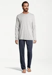 Schiesser Pyjama Night & Home Grau/Hellgrau/Dunkelblau/Khaki