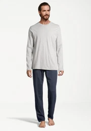 Pyjama Night & Home (Set, 2 tlg) Schlafanzug - Baumwolle - Atmungsaktiv - Hose mit seitlichen Taschen