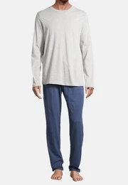Pyjama Night & Home (Set, 2 tlg) Schlafanzug - Baumwolle - Atmungsaktiv - Hose mit seitlichen Taschen