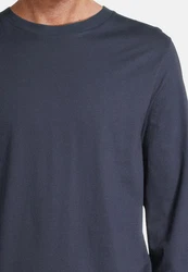 Schiesser Pyjama Night & Home Set Grau/Dunkelblau