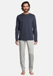 Schiesser Pyjama Night & Home Set Grau/Dunkelblau