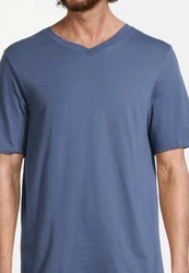 Schiesser Pyjama Night & Home Schlafanzug Blau/Grau/Hellblau/Dunkelblau