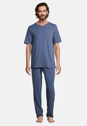 Pyjama Night & Home (Set, 2 tlg) Schlafanzug - Baumwolle - Atmungsaktiv - Hose mit seitlichen Taschen