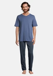 Pyjama Night & Home (Set, 2 tlg) Schlafanzug - Baumwolle - Atmungsaktiv - Hose mit seitlichen Taschen