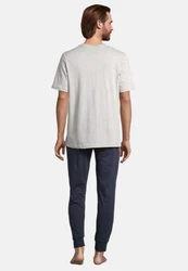 Schiesser Pyjama Night & Home Set Grau/Hellgrau/Dunkelblau/Khaki