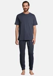 Schiesser Pyjama Night & Home Set Dunkelblau/Grau