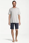 Schiesser Pyjama Night & Home Grau/Hellgrau/Khaki