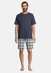 Schiesser Pyjama Night & Home Grau/Dunkelblau/Blau