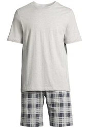 Schiesser Pyjama Night & Home Grau/Hellgrau/Khaki