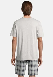 Schiesser Pyjama Night & Home Grau/Hellgrau/Khaki