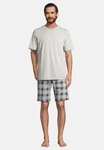 Schiesser Pyjama Night & Home Grau/Hellgrau/Khaki