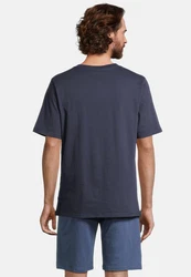 Schiesser Pyjama Night & Home Dunkelblau/Grau/Blau