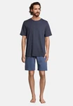 Schiesser Pyjama Night & Home Dunkelblau/Grau/Blau