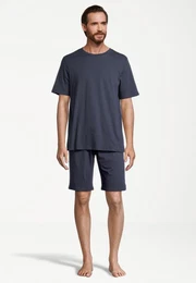 Pyjama Night & Home (Set, 2 tlg) Schlafanzug - Baumwolle - Atmungsaktiv - Hose mit seitlichen Taschen