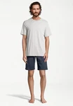 Schiesser Pyjama Night & Home Grau/Hellgrau/Khaki