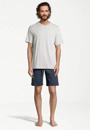 Pyjama Night & Home (Set, 2 tlg) Schlafanzug - Baumwolle - Atmungsaktiv - Hose mit seitlichen Taschen