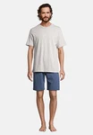 Schiesser Pyjama Night & Home Khaki/Grau/Beige/Hellgrau/Braun
