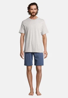 Schiesser Pyjama Night & Home Khaki/Grau/Beige/Hellgrau/Braun