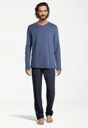 Pyjama Night & Home (Set, 2 tlg) Schlafanzug - Baumwolle - Atmungsaktiv - Hose mit seitlichen Taschen
