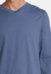 Schiesser Pyjama Night & Home (Set, 2 tlg) Dunkelblau/Grau