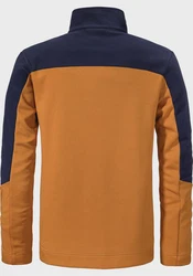 Schöffel Strickfleece-Pullover Style Karif MNS Braun/Dunkelblau/Orange